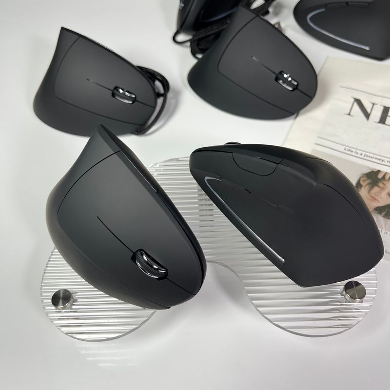 Souris ergonomique sans fil, filaire, verticale, rechargeable, pour ordinateur portable et de bureau_voghion.com