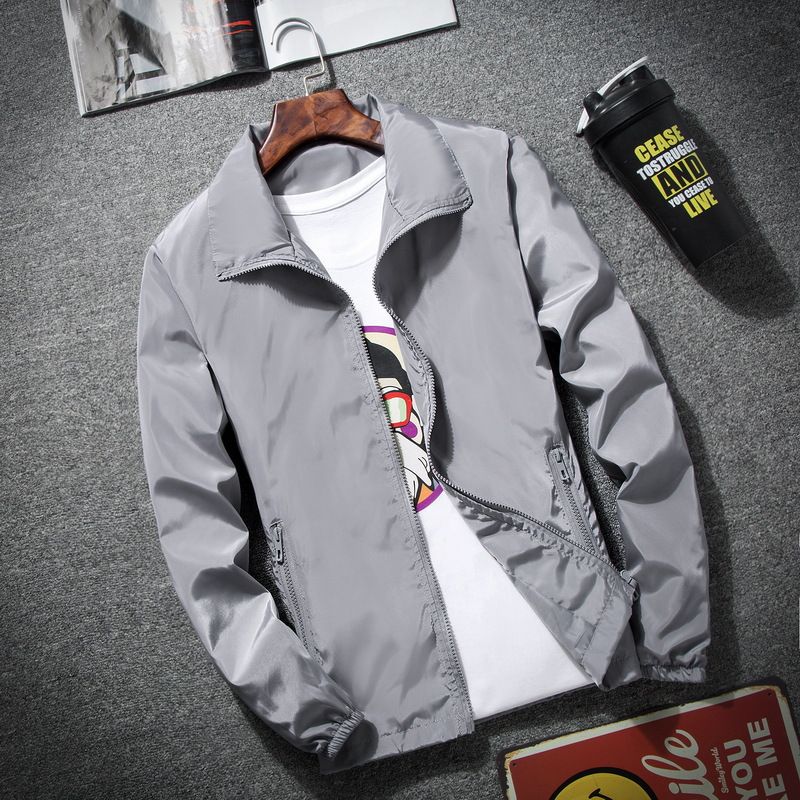 Giacca da uomo CT per primavera e autunno, giacca a vento da esterno alla moda con collo alto oversize e stampa_voghion.com