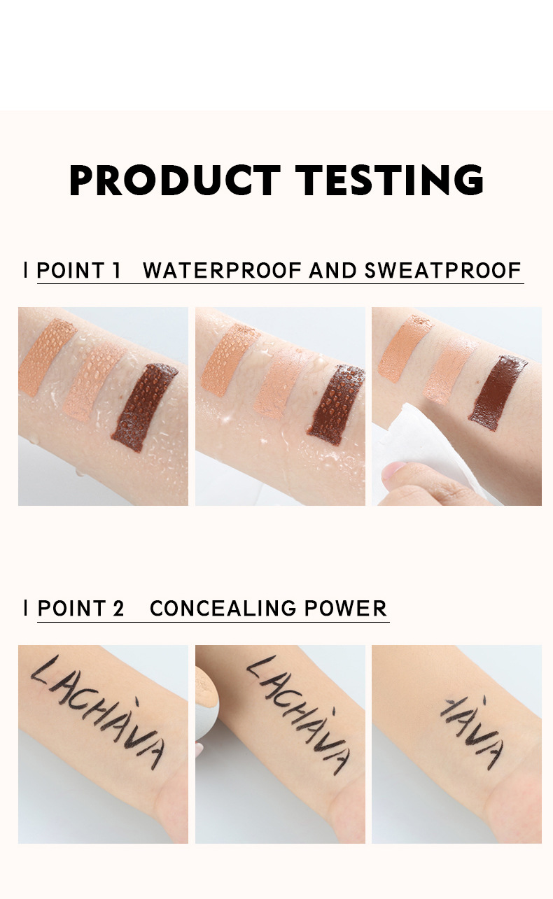 LACHAVA Periorbitale Augenringe, langanhaltender, nicht klebender Puder, 15-Farben-Concealer, Grundierungs-Make-up_voghion.com