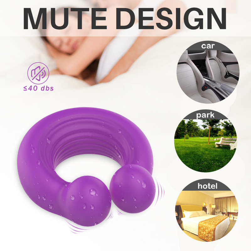 Anello vibrante senza fili con doppio motore, vibratore a forma di U per giocattoli sessuali di coppia, allenatore con ritardo dell'anello, Loc_voghion.com