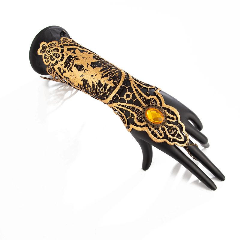 Ensemble de colliers et de chaînes de clavicule incrustées irrégulières en dentelle_voghion.com