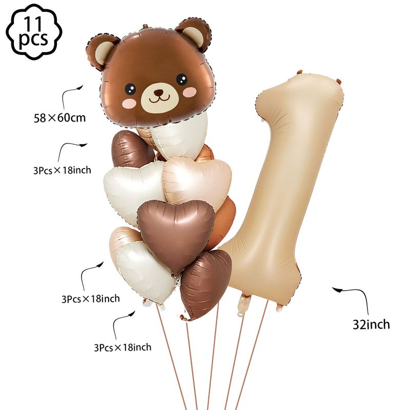 Braune Teddybär-Serviette mit Aufdruck, Teddybär-Partyservietten, Teller, Becher, Kindergeburtstagsdekoration, Babyparty, Hochzeit_voghion.com
