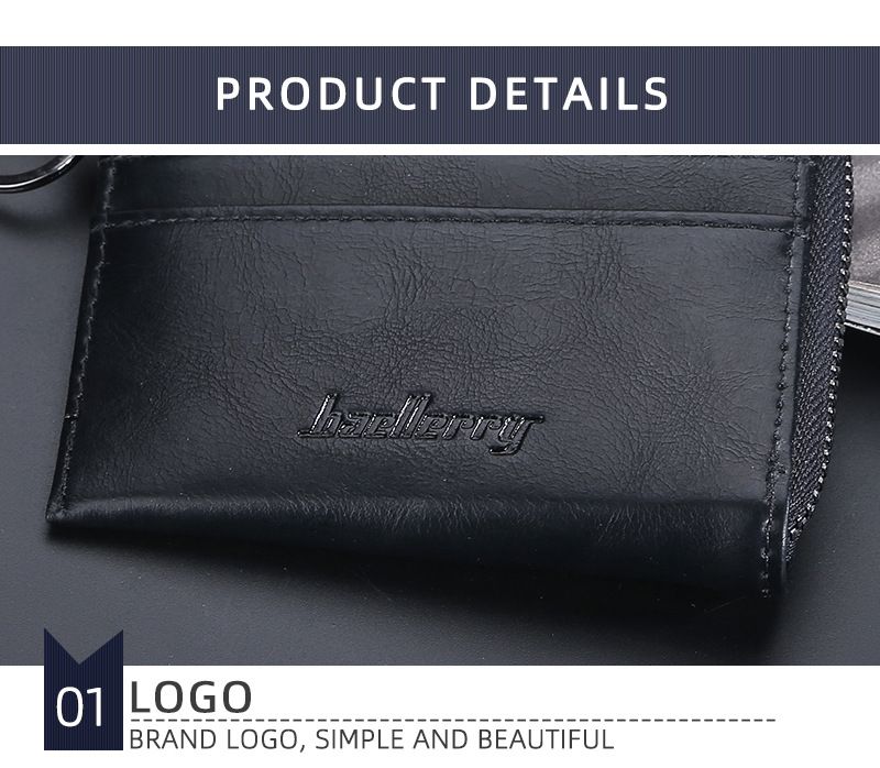Baellerry nueva cartera para hombre simple multitarjeta cadena monedero retro tarjetero hombres al por mayor_voghion.com