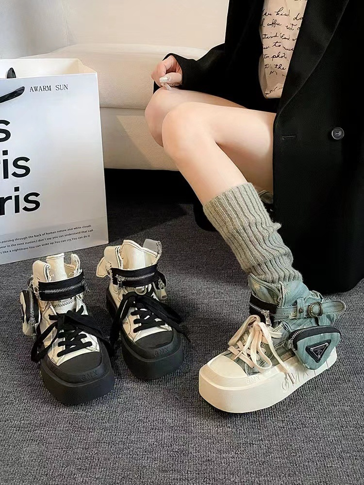 Cizme Martin noi, pantofi sport cu talpă înaltă, din denim, cu fund gros, moi, pentru femei, la modă, DIY, două uzuri_voghion.com