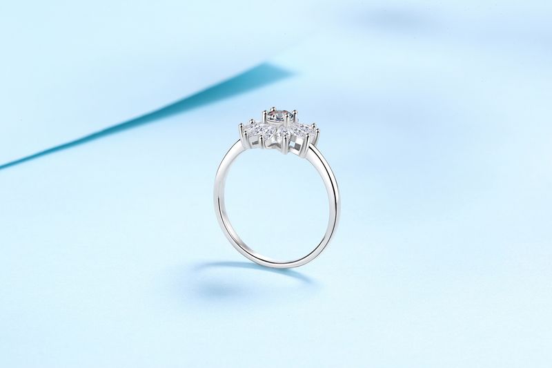 Luksuzni prstan s sončno rožo Tancise iz pravega moissanita 1,3 CT diamantni prstan Ženski modni poročni prstani Nakit iz srebra šterlinga Darila_voghion.com
