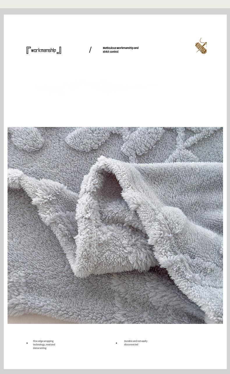 2025 New Fortune Tree Velvet Solid Color Jacquard Multi-Functional Throw Nap Air Conditioning Blanket_voghion.com