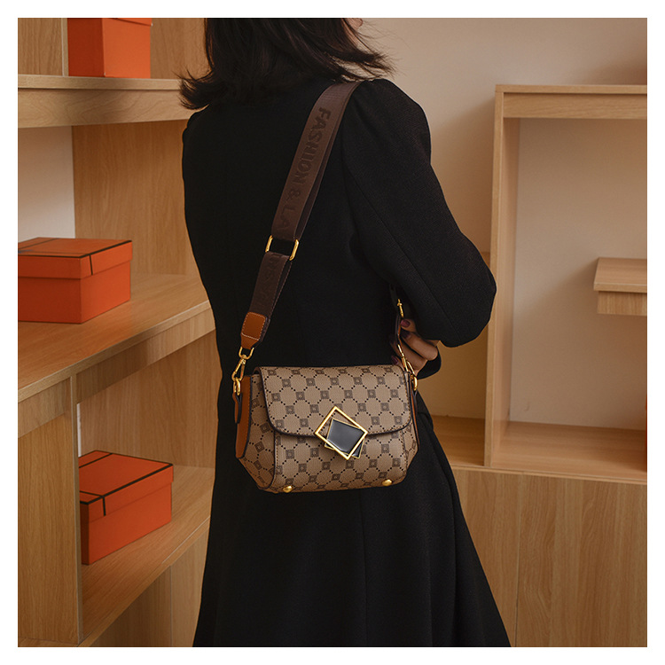 French niche esign women's 2024 new light luxury fashion printe small square versatile one shouler crossboy bag_voghion.com