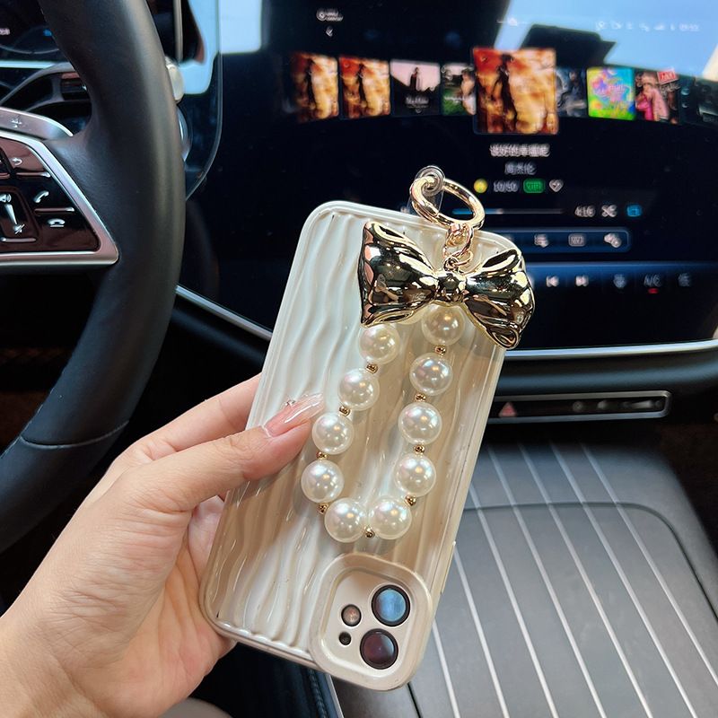 Versione coreana, ciondolo con perline di alta qualità, design di nicchia in oro e argento, papillon, accessori per borse, portachiavi per auto, decorazione_voghion.com