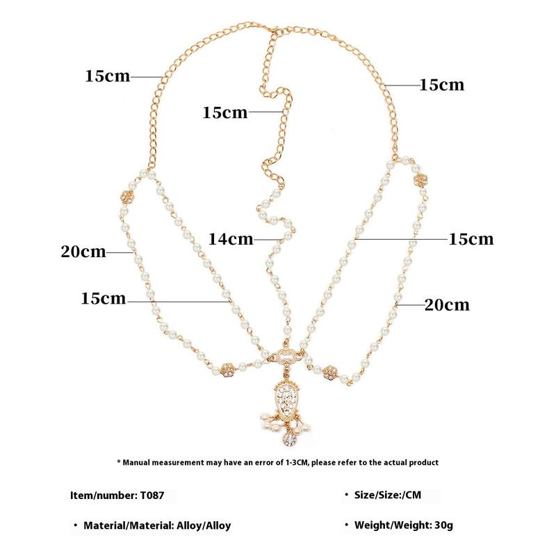 Accessori per capelli Fascia per capelli con strass bohémien, popolare copricapo di perle per principesse barocche_voghion.com