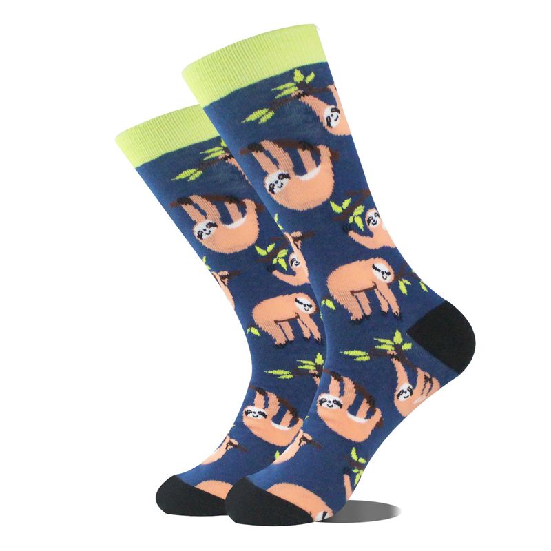 New style brand, same personalized mid length contrasting colors, men's cotton socks, trendy socks_voghion.com