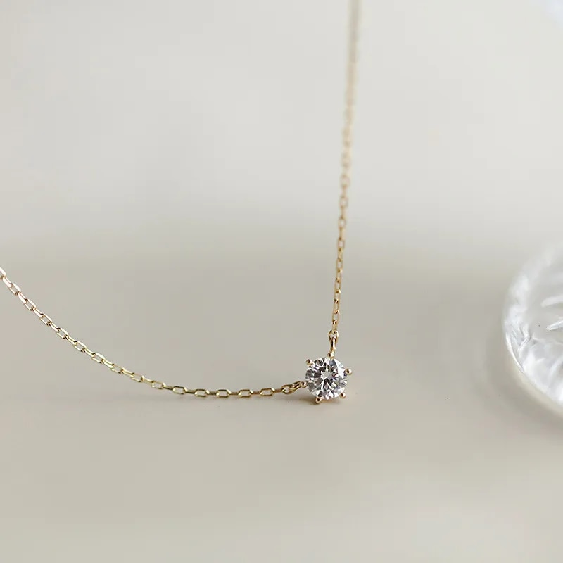 14k guldpläterat halsband, ett multifunktionellt och unikt gnistrande zirkonhalsband_voghion.com