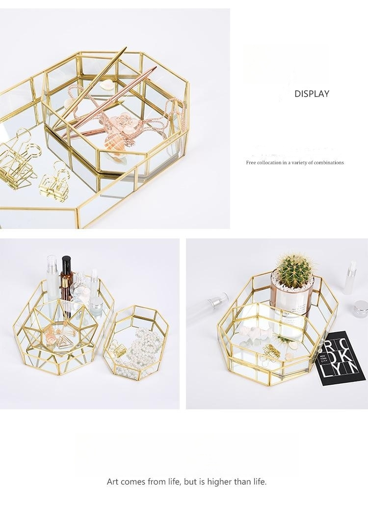 Vassoio per specchio, vassoio per profumo, vassoio per gioielli decorativo per trucco da vanità con metallo per comò, bagno, camera da letto, organizer da bancone_voghion.com