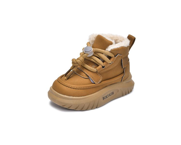 2024 Winter Neue Kinder 21-30 Größe Jungen und Mädchen Plüsch Kurze Stiefel Warme Baumwolle Schuhe Trendy_voghion.com