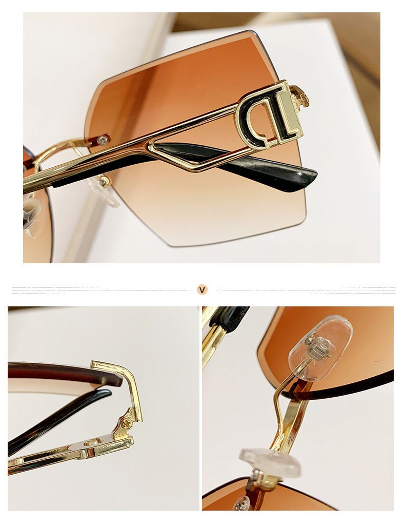 Männer Fraen Trend ouni Rand Schnëtt Moud Fuerbrëll Reesbrëll Avancéiert Gefill Sonnebrëller_voghion.com