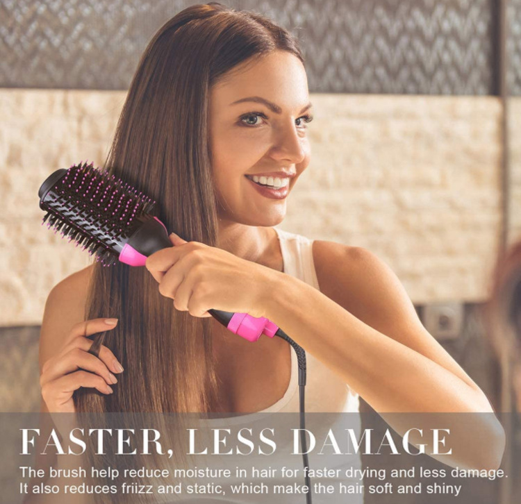 Spazzola per capelli riscaldante, piastra per capelli a riscaldamento rapido_voghion.com