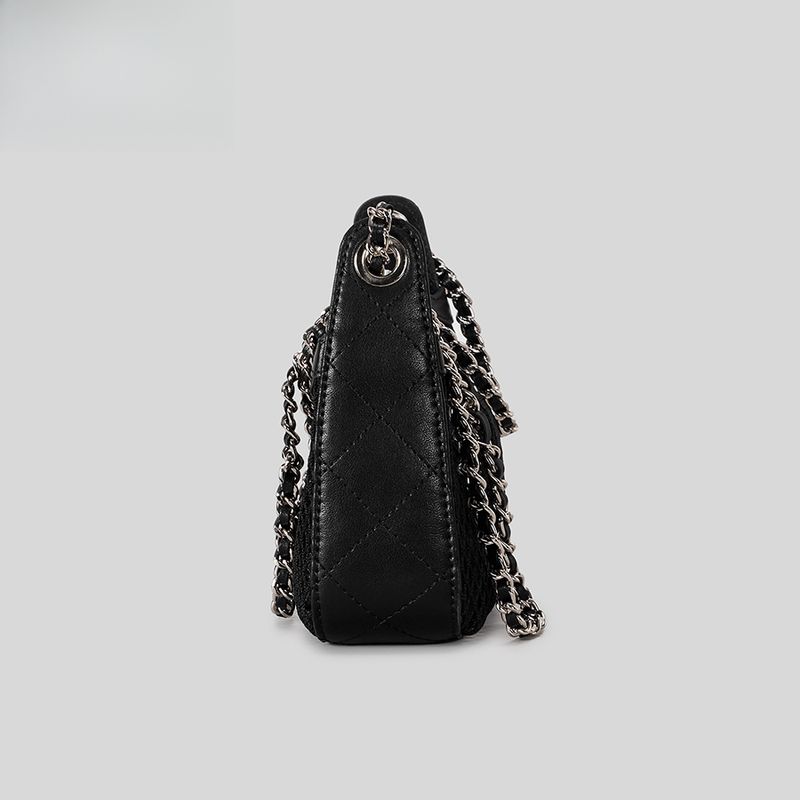 Borsa a tracolla da donna in maglia intrecciata con catena di design di nicchia della Corea del Sud_voghion.com