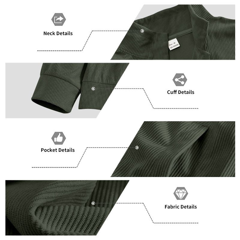 Men's Corduroy Jacket – Single-Breasted Notch Lapel, Breathable & Wrinkle-Resistant, Multi-Pocket Casual Blazer (S-XXXL, Autumn Essential)_voghion.com