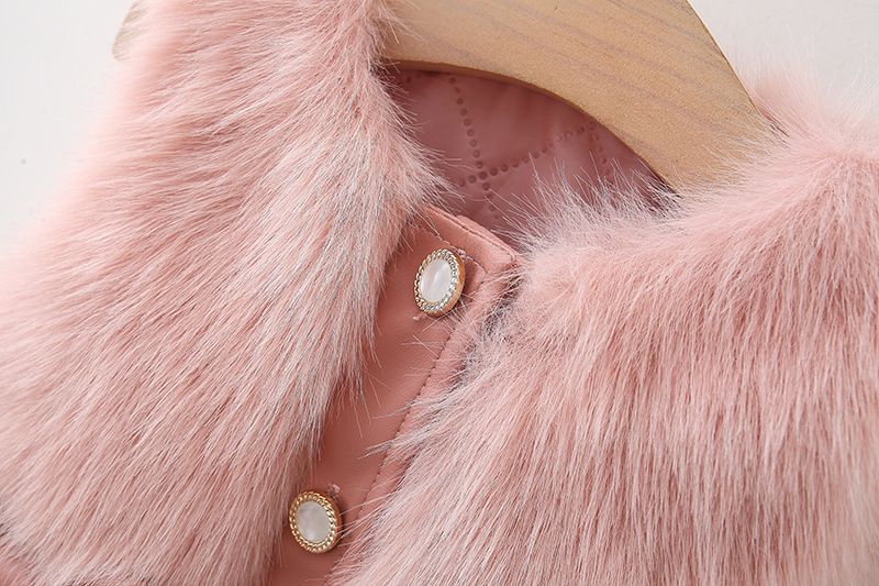 Kunstpelzweste mit Schleifendetails für Baby-Mädchen – Weiches und warmes Winter-Schichtstück (1–3 Jahre)_voghion.com