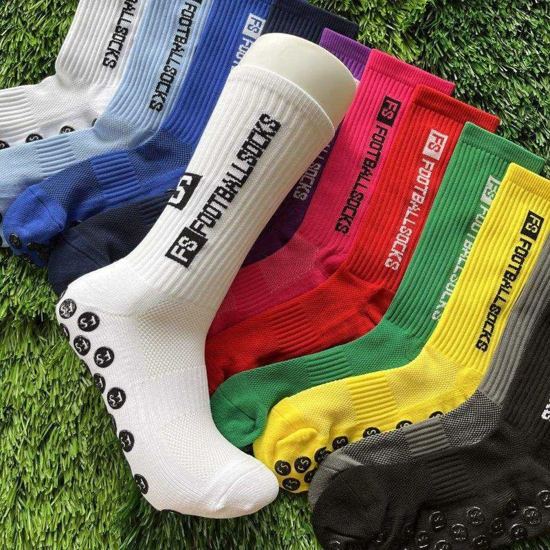 Sport-Mittelrohr-Fußballsocken für Herren und Damen, Trainings-Fußballsocken, professionelle, dicke Handtuchunterseite, rutschfeste Fußballsocken_voghion.com
