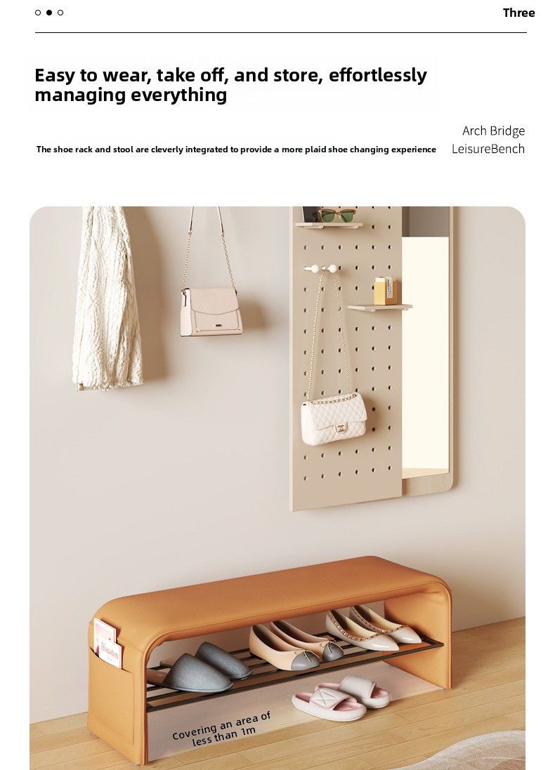 Home Changing Simple Living Storage Entrance Soft Cushion Shoe Rack Dressing Room Sofa Stool_voghion.com