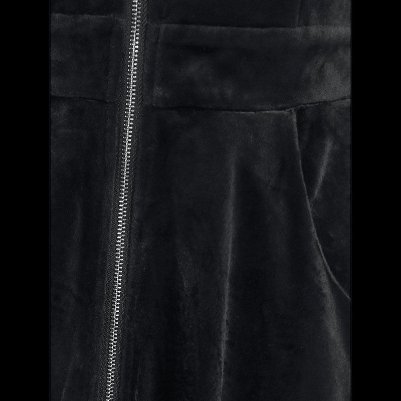 Abito slim da donna con orecchie di gatto in velluto dorato a maniche lunghe con cappuccio in stile gotico, abito da donna taglie forti_voghion.com