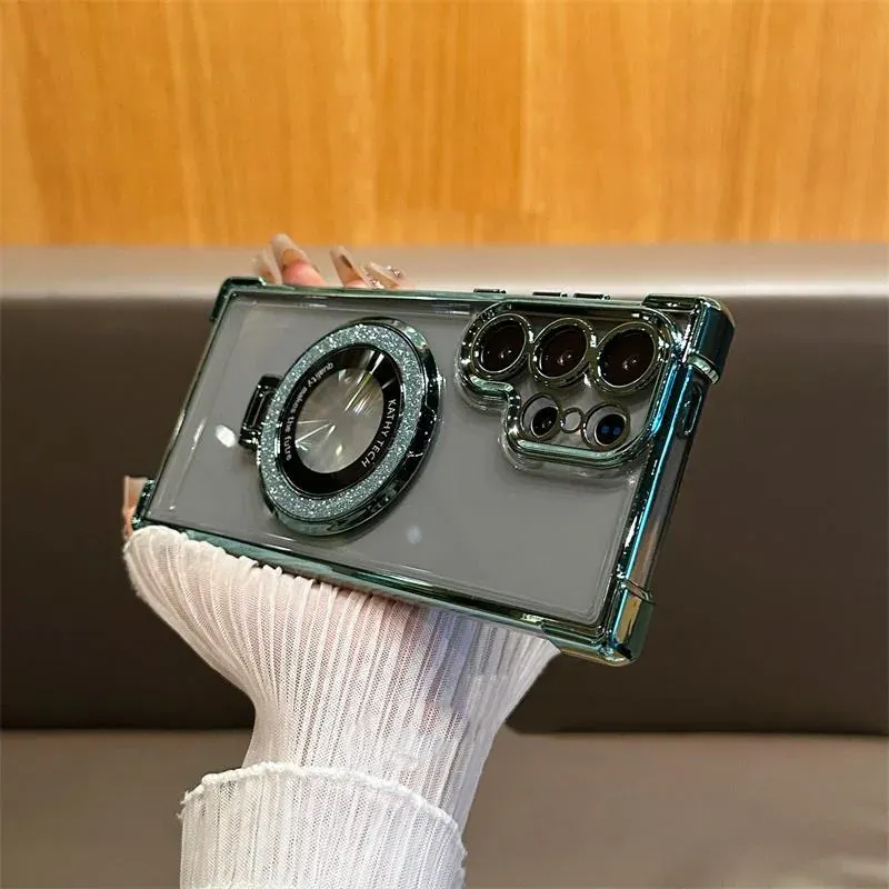 Holde Glitte Case für Samsung Galaxy A24 A55 5G A53 A54 S24 Ulta S23 FE S22 Plus S21 S20 Shockpoof Clea_voghion.com