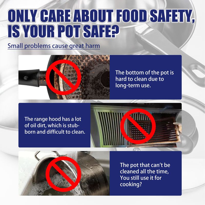 Rengöringspasta i rostfritt stål, Dekontamineringspasta för köksspis, krukabotten, krukorrost, svart smutsrengöring_voghion.com