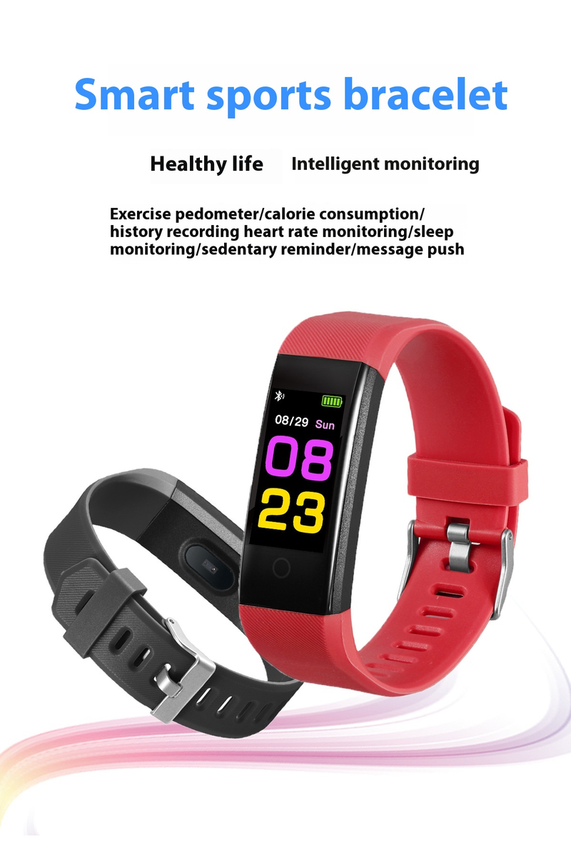 115plus Smart Bracelet Adulto Passo Sonno Ossigeno nel sangue Frequenza cardiaca Pressione sanguigna Esercizio Orologio_voghion.com
