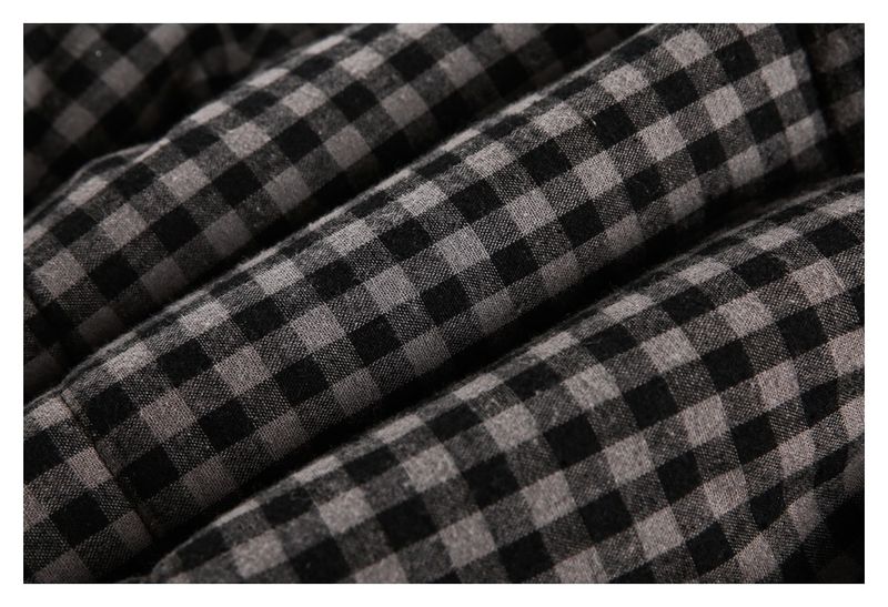 Giacca casual corta invernale in cotone con motivo scozzese retrò da uomo_voghion.com