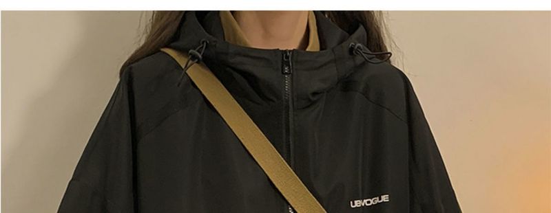 Women's Outdoor Jacket With Hood, Spring And Autumn Style, High-End Feel, Casual Oversize Coat, Loose Fit For Students_voghion.com