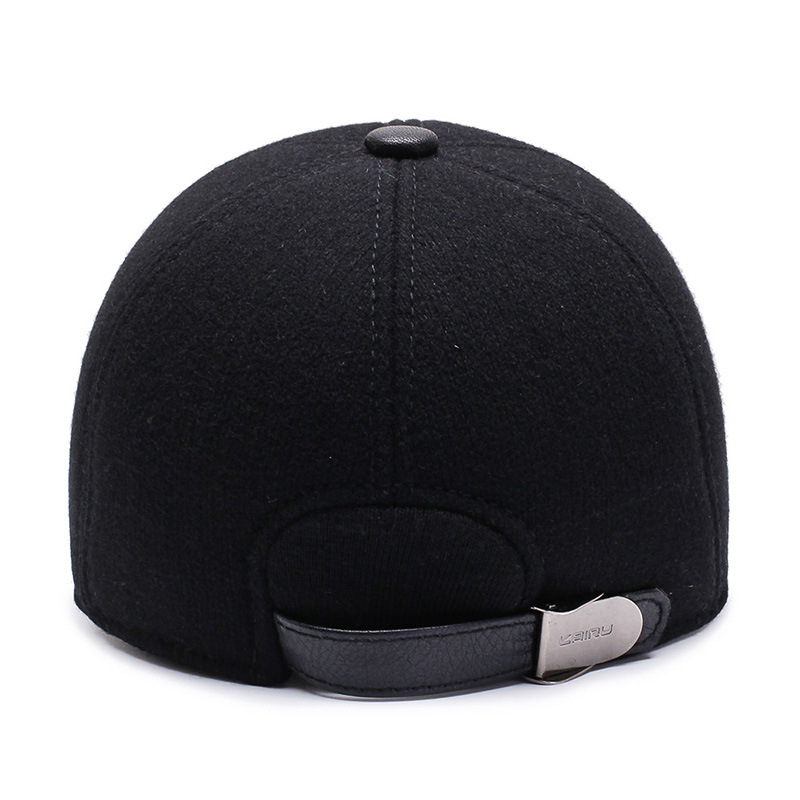 Cappello autunnale e invernale da uomo, berretto da baseball caldo da ciclismo all'aperto, semplice berretto con visiera anti-freddo_voghion.com