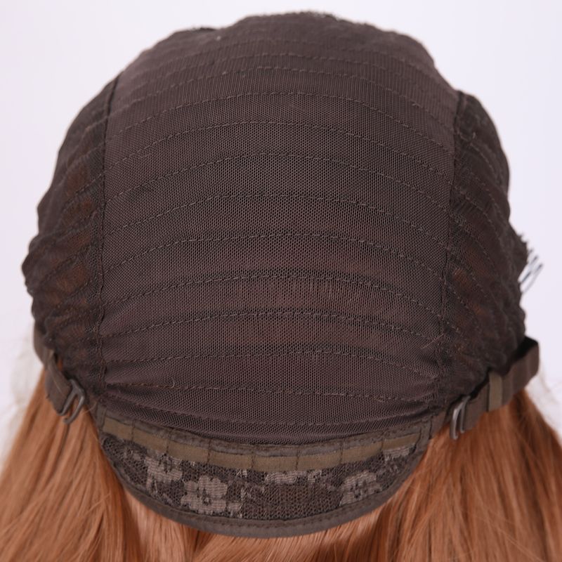 Parrucca frontale in pizzo adatta per capelli naturali da donna, capelli sintetici, parrucca in pizzo quotidiano, parrucca castana lunga, capelli da gioco di ruolo_voghion.com