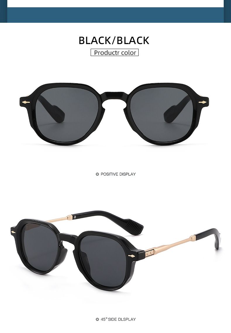 New Trendy Metal Frame Artistic Modern Charm INS Style Blue Light Blocking Sunglasses_voghion.com