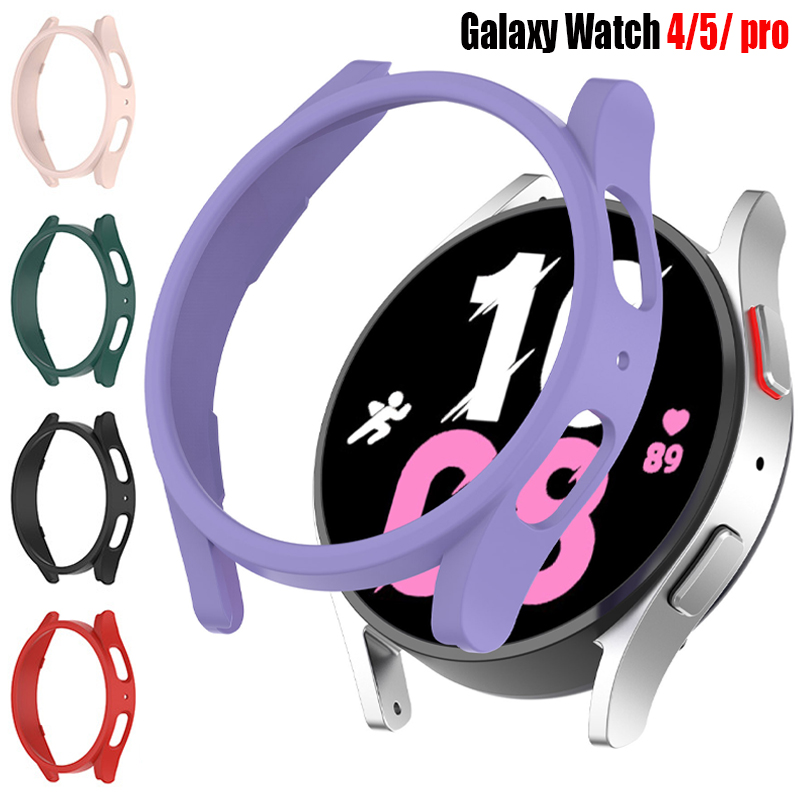 Samsung Galaxy Watch 5 4 40mm 44mm-es óratok, képernyővédő fólia nélkül, matt PC tok, körbefutó lökhárító héj, Watch 5 Pro 45mm-hez_voghion.com