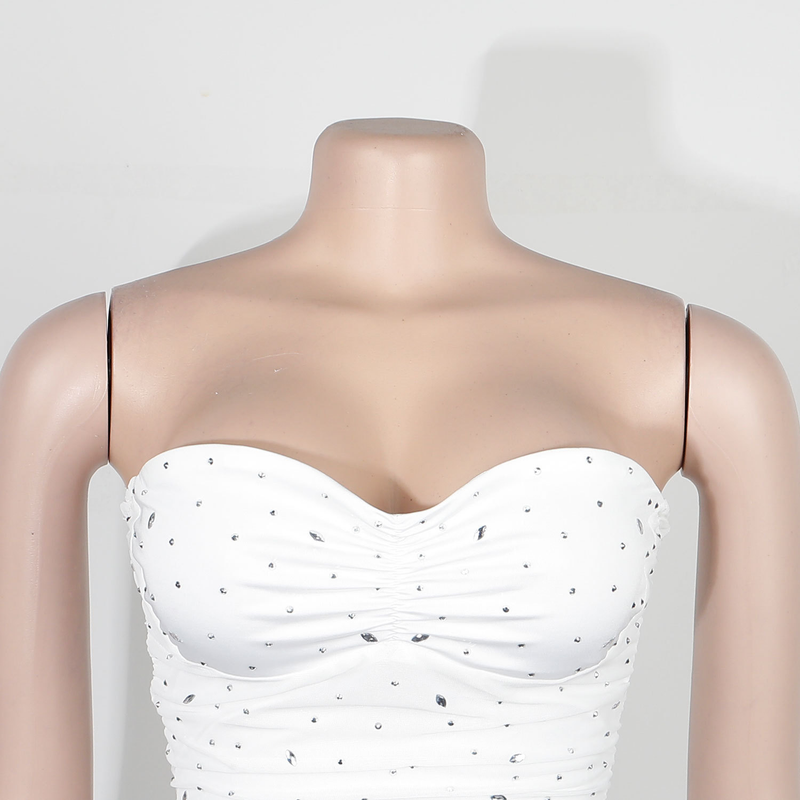 Women's fashion sexy slim drill dress_voghion.com
