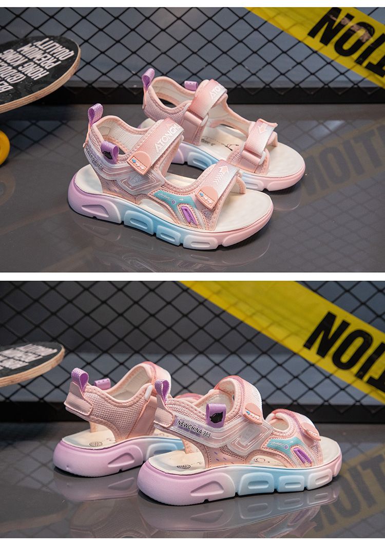 Sandali per bambini Estate per ragazzi Tempo libero Open Toe Scuola elementare Nuove scarpe sportive comode da spiaggia per ragazze con suola morbida_voghion.com