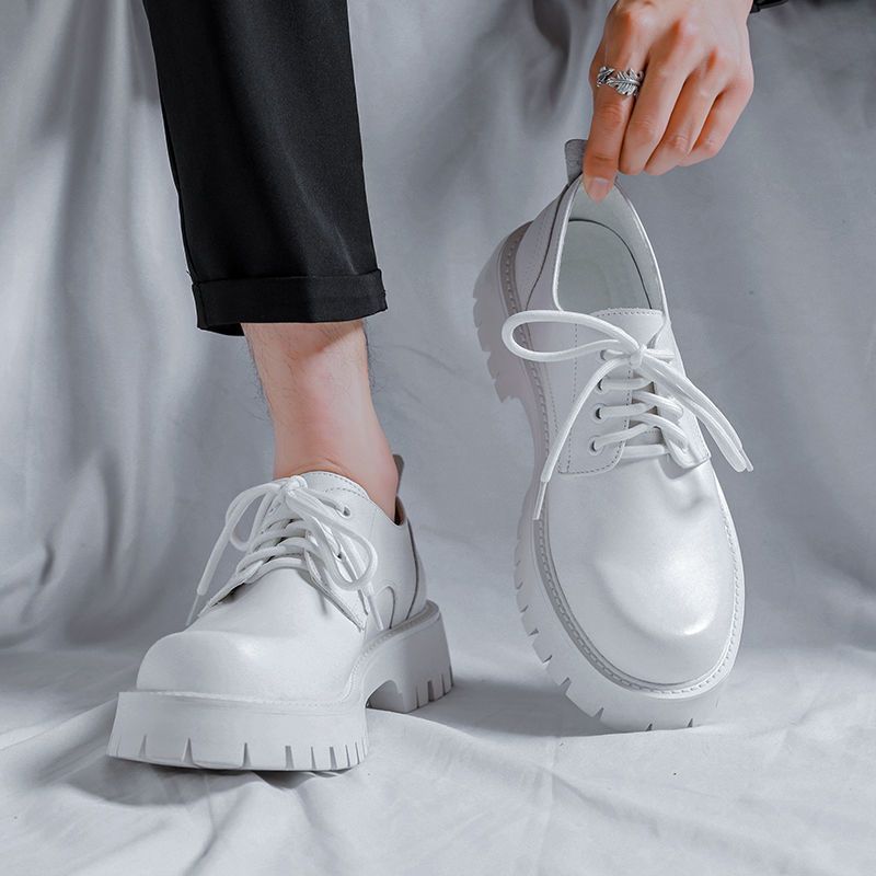 Herren-Derby-Schuhe, dicke Sohle, runde Zehenpartie, Hochzeitsschuhe, unsichtbare Erhöhung, 10 cm, Business-Freizeit, Lederinnenhöhe_voghion.com