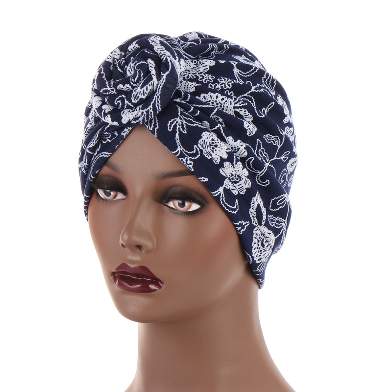 Snail Flower Spiral Turban Hat Multicolor Baotou Small Hat Fashion Bottoming Turban Hat_voghion.com