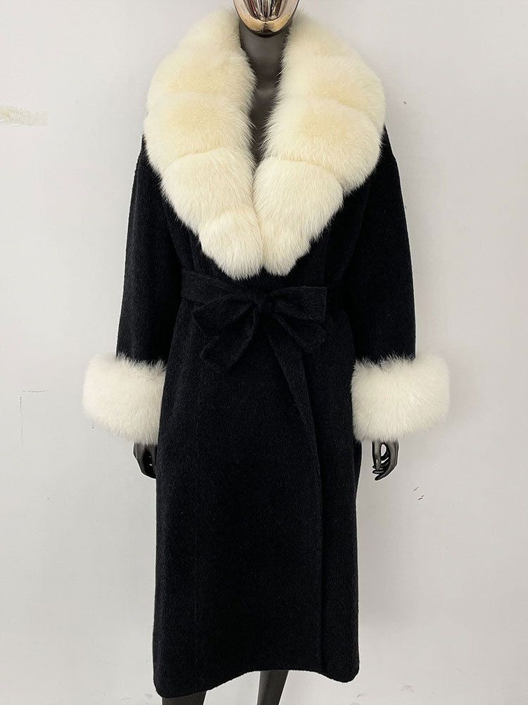 Elegante dubbelzijdige wollen jas voor dames - Koreaanse winterjas met riem en luxe stof (S/M/L, beige/mokka/zwart)_voghion.com