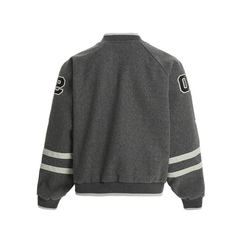 Suitable For All Seasons Autumn Winter Loose Baseball Jacket Men's Heavy Craft Embroidery Badge Color Block Trendy Casual Coat_voghion.com