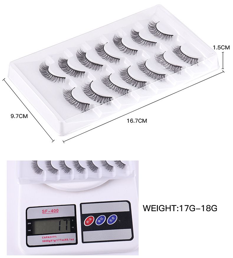 European And American Hot-Selling 7 Pairs Natural Synthetic False Realistic Curl Long Eyelashes In Stock_voghion.com