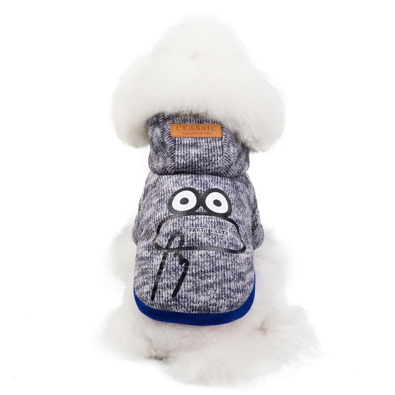 Cat Teddy Dog Höst- och vinterkläder för husdjur, fyrbenskläder, nya 19 Frog bomullskläder_voghion.com