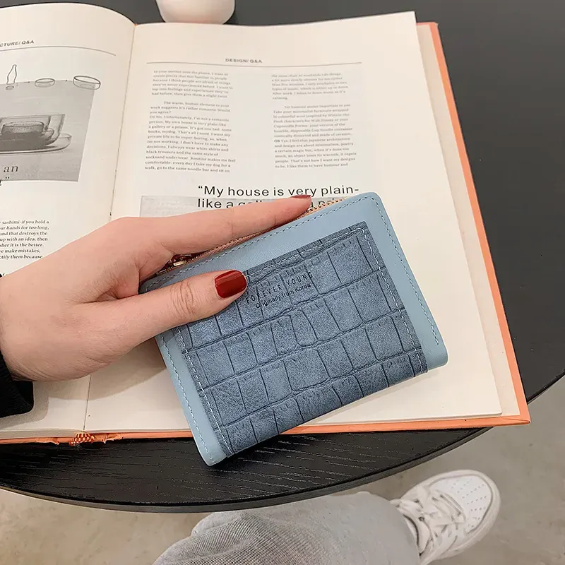 Kostenloser Versand! Designer-Geldbörse für Damen (2025): Modisches, kurzes Portemonnaie mit Steinmuster und mehreren Kartenfächern. Beliebt!_voghion.com