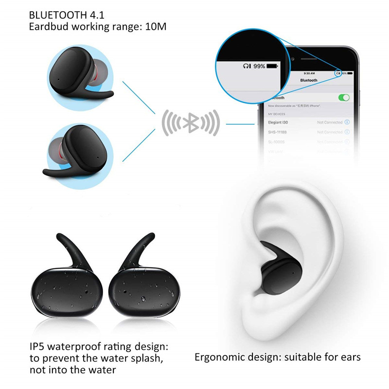 Y30 Wireless Bluetooth TWS In ear Sports Mini Music Two Ear Waterproof Earphones_voghion.com