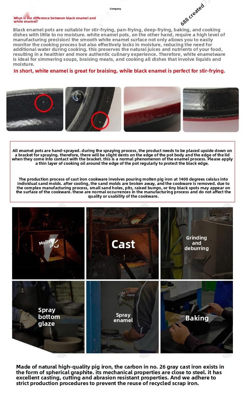 Enamel Cast Iron Non-Coated Non-Stick Seafood Stew Household Large Capacity Constant Temperature Soup Pot_voghion.com