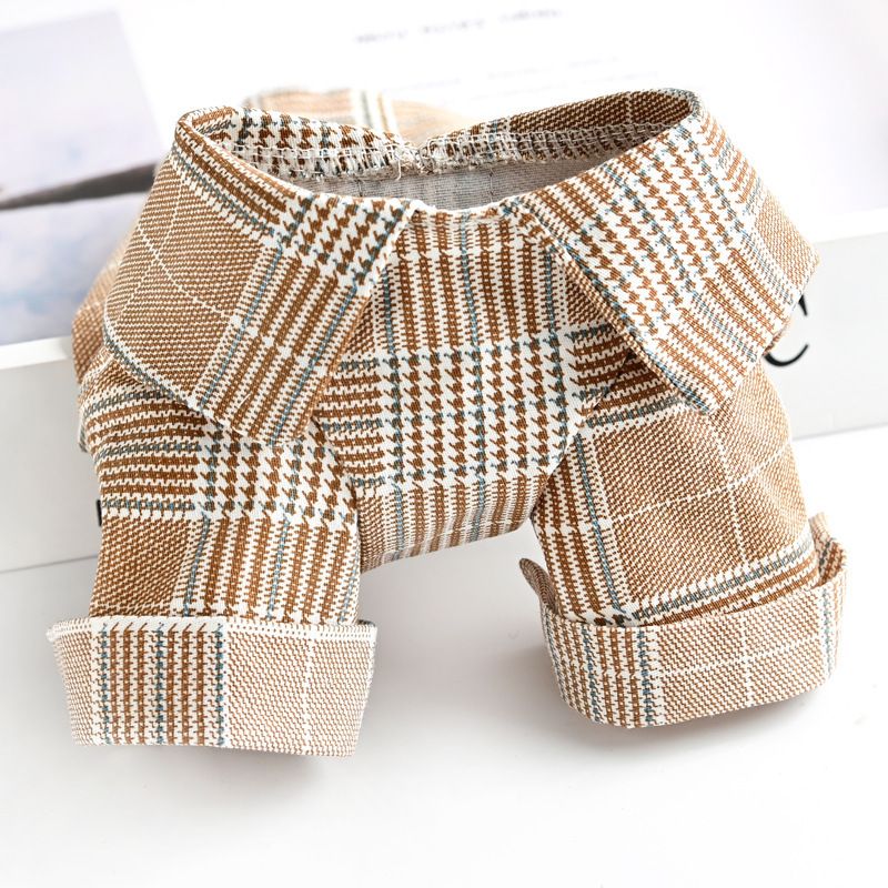 Vêtements pour petits chiots et bichons pour animaux de compagnie, tenue d'été, printemps, automne, mince, pour couple, chemise, jupe_voghion.com