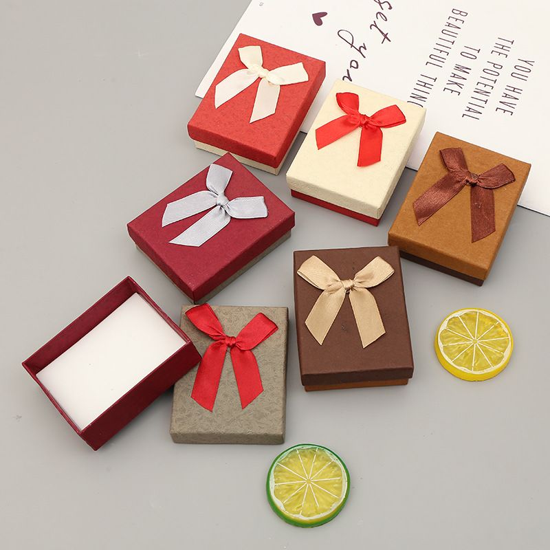 Uhrenbox Leinen Uhrenbox Hülle Schmuckschatulle Schleife Schmuckschatulle Ohrringbox_voghion.com