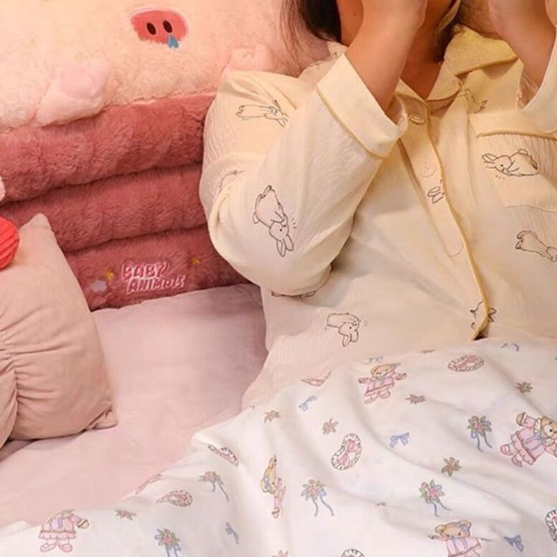 Cute Plush Bear Bedside Soft Pillow Seat Cushion Dormitory Student Bed Backrest Transformation Artifact Anti-collision_voghion.com
