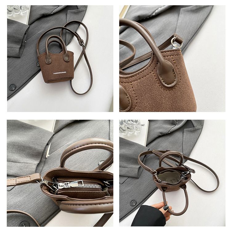 Borsa a secchiello da donna, alla moda, con tracolla monospalla, stile Candy Lover, con rossetto, da portare a spalla, rossa_voghion.com