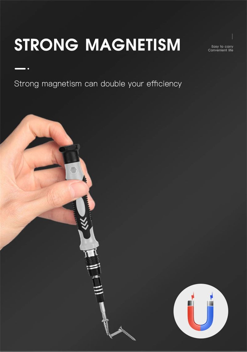 Jeu de tournevis de précision 115/117 en 1, embouts de tournevis hexagonaux magnétiques Torx, kit d'outils de réparation professionnels pour iPhone Xiaomi Mac PC_voghion.com